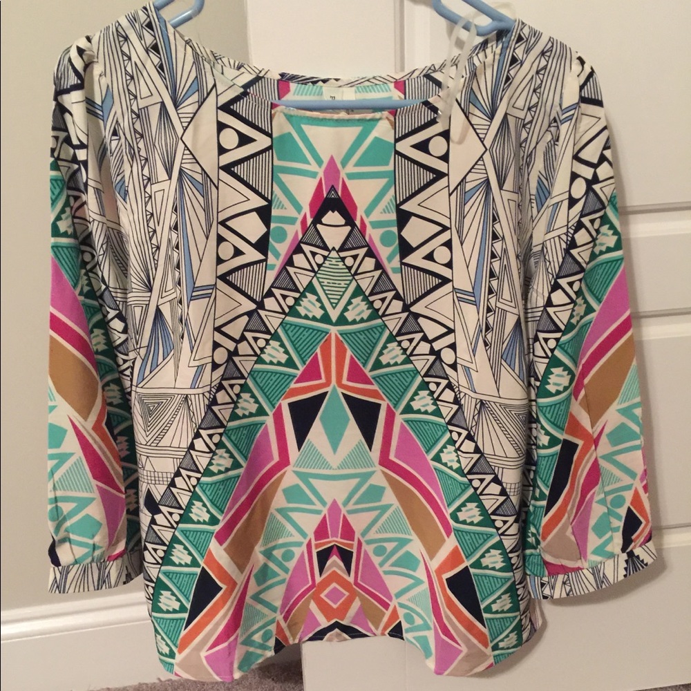 Pink Owl apparel 3/4 sleeve blouse